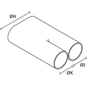 HellermannTyton - Aufteilkappe Flachprofilformteil 492H412-9-PO-X-BK(5) schwarz − 5 Stück