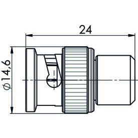 Telegärtner - Abschlusswiderstand BNC-Abschlußwiderstand (M) 100023617 50Ohm, 1W, 2.5GHz