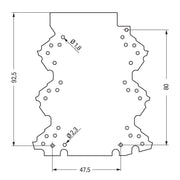 WAGO GmbH & Co. KG - Elektronik-Leergehäuse Lochrasterplatine 2857-193/3140-000 3-3-Anschlussebenen − 5 Stück