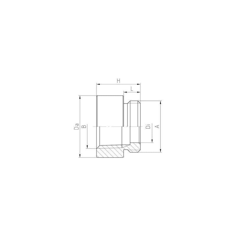 Jacob - Erweiterungs-/Reduzierring MS-NIPPEL 42112 PG 42X11/2 NPT − 10 Stück