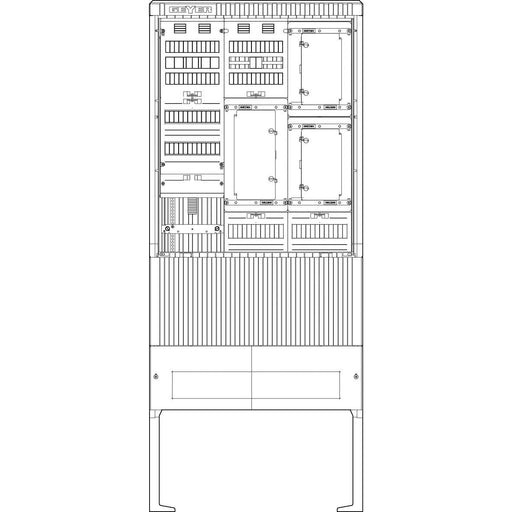 ABN - Zähler-Komplettschrank Zähleranschlusssäule SZ207ZA2511 2 ZPTSG APZ 5pol