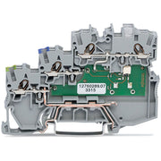 WAGO - Initiator/Aktor-Reihenklemme 3-Leiter-Aktorenklemme 2000-5317/1102-950 LED gelb für PNP − 50 Stück