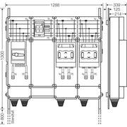 Hensel - Verteilerschrank für Energieversorgung Ladeverteiler Mi EV 200kW 2001 b. z. 2 Ladepunkte