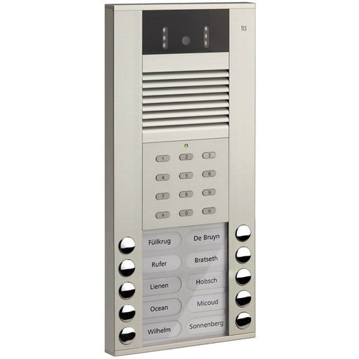 TCS Tür Control - Türstation für Türkommunikation Video color Außenstation AVE54103-0010 10Tast 1reih.AP si − 1 Stück