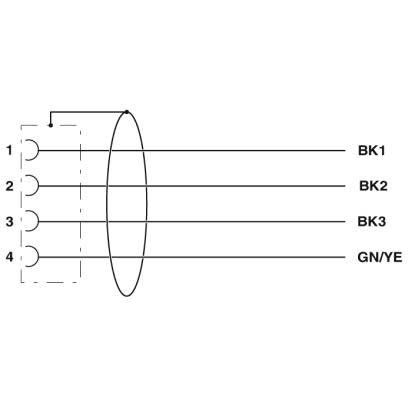 Phoenix Contact - Konfektioniertes Sensor-Aktor-Kabel Powerleitung SAC-4P-FRS/ #1424101