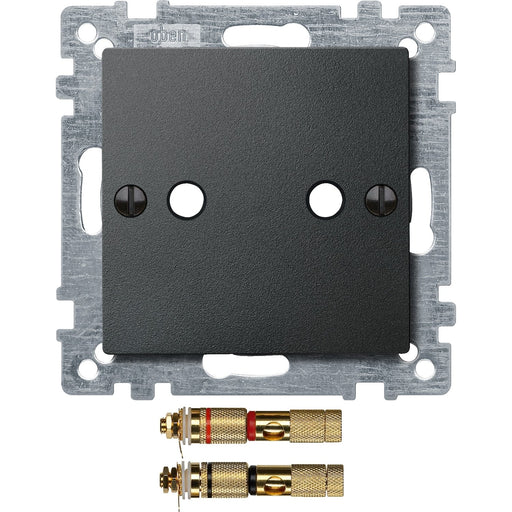 Merten - Einsatz/Abdeckung für Kommunikationstechnik Zentralplatte anth 469314 für Lauts.-Verbinder