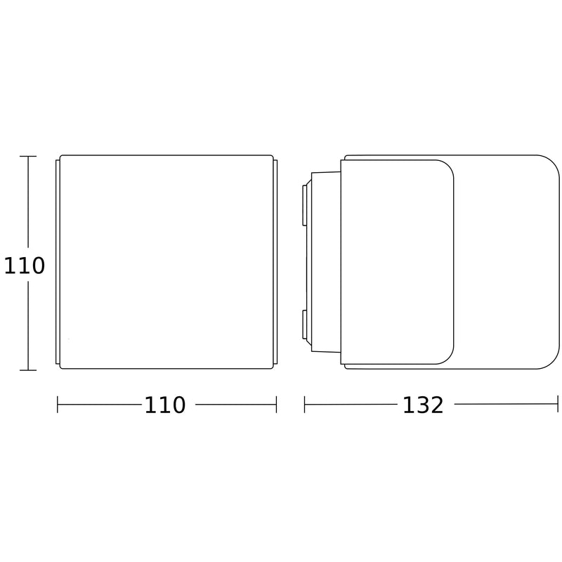 Steinel - Decken-/Wandleuchte Sensor-LED-Außenleuchte L 835 SC INOX 3000K 132 x 110 x 110 mm