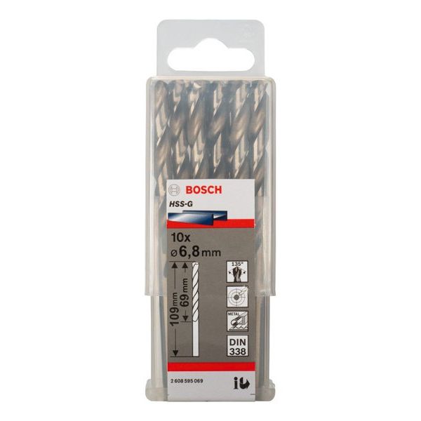 Bosch - Bohrer PRO Metal HSS-G 2608595069 Spiralbohrer 6,8 x