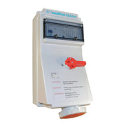 Walther Werke - CEE-Steckdose abschaltbar, abgesichert (IEC 60309) Wandsteckdose wasserdicht AL169309UJ 63A 3P 9h m.2-p.Aus
