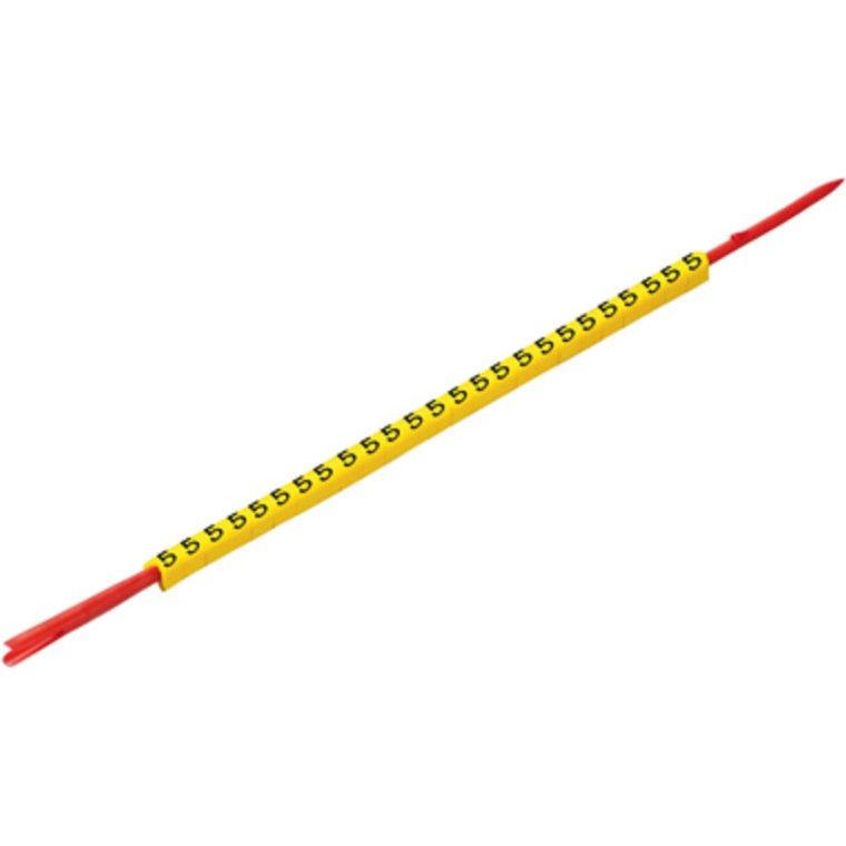 Weidmüller - Kabelmarkierungssystem Leitermarkierer CLI R 02-3 GE/SW Y m.Montagedorn − 10 Stück