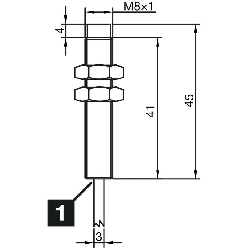 Di-soric - Induktiver Näherungsschalter Induktiver Näherungssensor INS-M08-N02NO-2C 2mm, nicht bündig