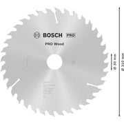 Bosch - Kreissägeblatt PRO Wood Kreissägeblatt, 2608640622 210 x 2,8 x 30 mm