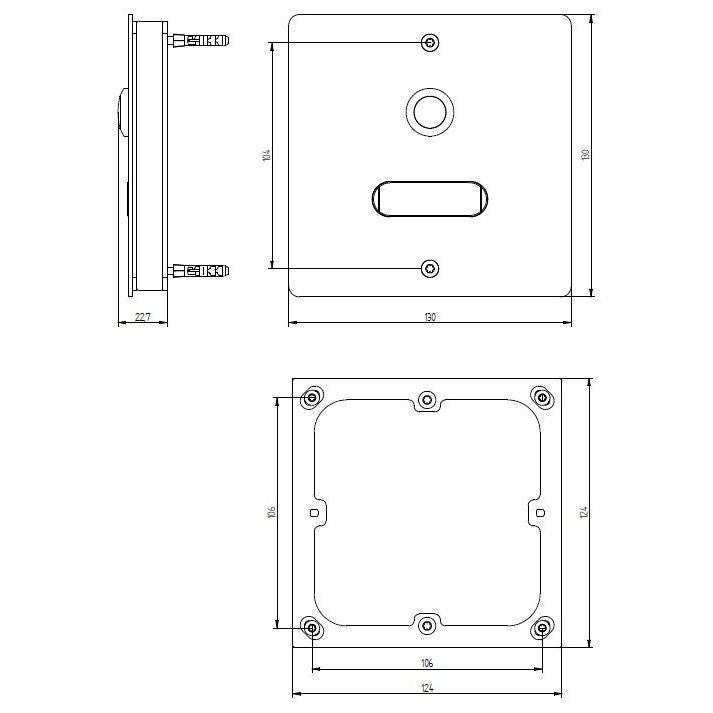 Grothe - Klingeldrücker Etagenplatte ETA 501 V2A AP V2A 501