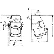Bals Elektrotech - CEE-Steckdose (IEC 60309) Wandsteckdose 32A 4p 230V 11921 9h IP44