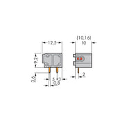 WAGO - Leiterplattenklemme 2LeiterLeiterplattenklemme 235-851 0,75mm² − 100 Stück