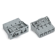WAGO - Geräteanschluss für steckbare Gebäudeinstallation Snap-In-Stecker 770-754 4-polig,Kod. B,grau − 100 Stück