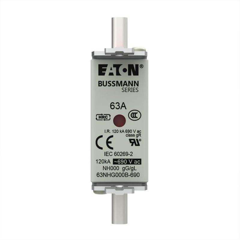 Eaton - Messersicherung Sicherungseinsatz 63NHG000B-690 63 A, AC 690 V − 3 Stück