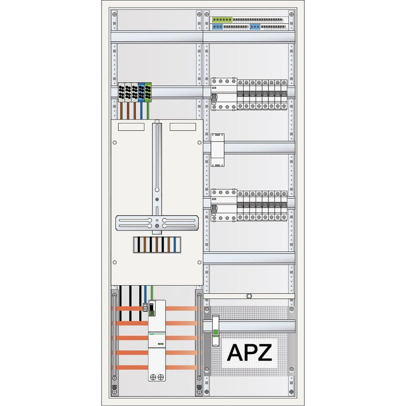 ABN - Zähler-Komplettschrank Zählerschrank S27ZB110V3S 3Pkt 1Z 1V 1APZ