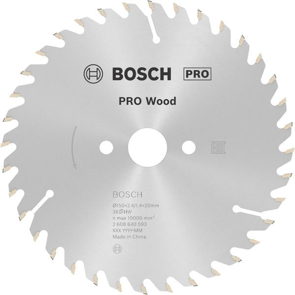 Bosch - Kreissägeblatt PRO Wood Kreissägeblatt, 2608640593 150 x 2,4 x 20 mm