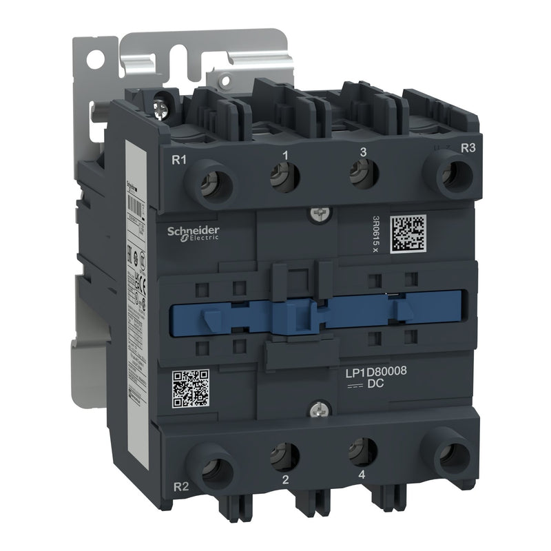 Schneider Electric - Leistungsschütz zum Schalten von Wechselstrom Leistungsschütz LP1D80008MD 80A 220VDC GS