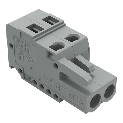 WAGO - Kabelsteckverbinder für Leiterplattensteckverbinder 1-Leiter-Federleiste 231-102/102-000 CAGECLAMP,2,5 mm²,gr − 100 Stück