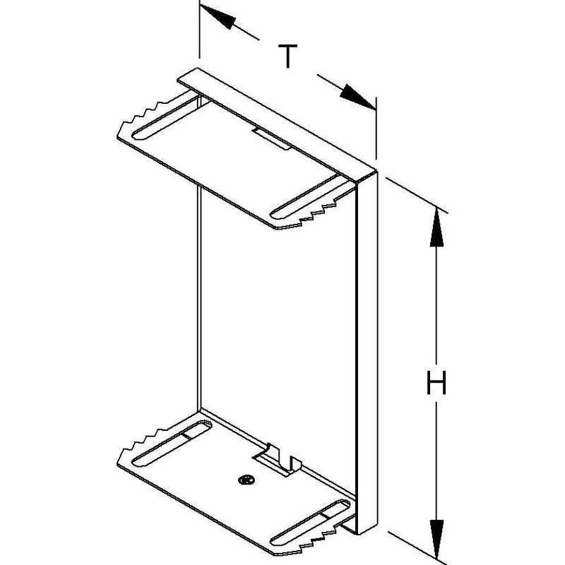 Niedax - Endstück für Geräteeinbaukanal GK-Endabschlussdeckel GADU 220T80 L umgreifend 222x80mm