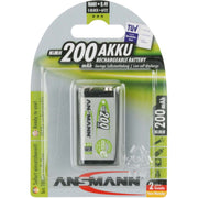 Ansmann - Akku 9V maxE 5035342 NiMH 9V 200mAh maxE − 6 Stück