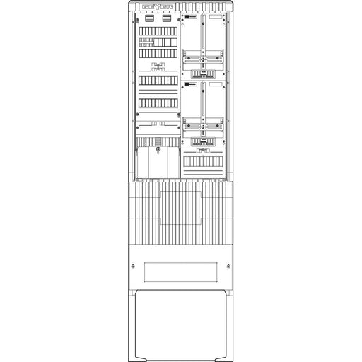 ABN - Zähler-Komplettschrank Zähleranschlusssäule SZ205ZA1512 1 ZP TSG APZ 5pol