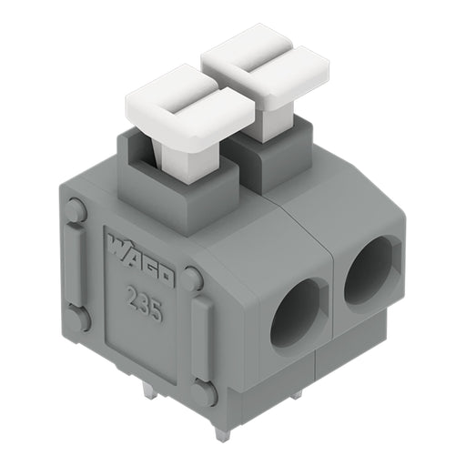 WAGO - Leiterplattenklemme 235-402/331-000 Drücker,1,5mm²,grau − 105 Stück