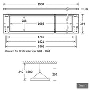 LTS Licht&Leuchten - Pendelleuchte LED-Pendelleuchte PIANOP1951040SENS si 4000K Sensor silber