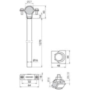 DEHN - Distanzhalter für Blitzschutz Distanzhalter DIDHPAE27D161270ALV2