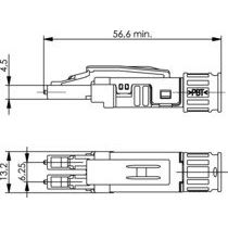Telegärtner - LWL-Steckverbinder LC/APC Duplex Stecker 100007113 EasyGrip, Singlemode