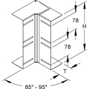 Niedax - Inneneck für Geräteeinbaukanal GK-Inneneck 90Gr. DKIV 220-78T60 R 220x61mm