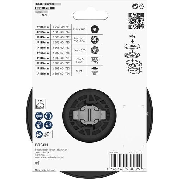 Bosch - Stützteller für Schleifwerkzeug PRO Stützteller X-Lock, 2608601716 hart, 125 mm