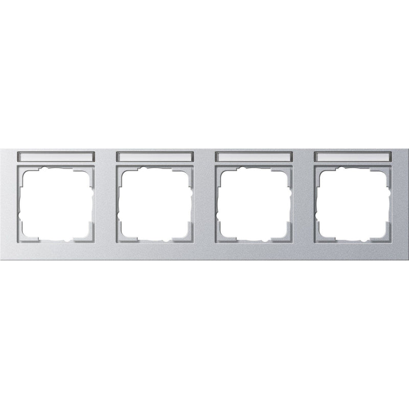 Gira - Abdeckrahmen 4f. alu 109425 waagerecht, bruchsi