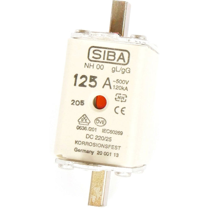 Siba - Messersicherung NH-Sicherungseinsatz 2047708.35 35A NH00 aM 690V − 3 Stück
