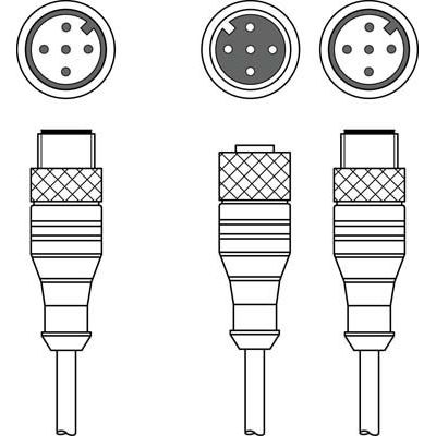Leuze - Konfektioniertes Sensor-Aktor-Kabel Verbindungsleitung K-YCN M12A-#50118184