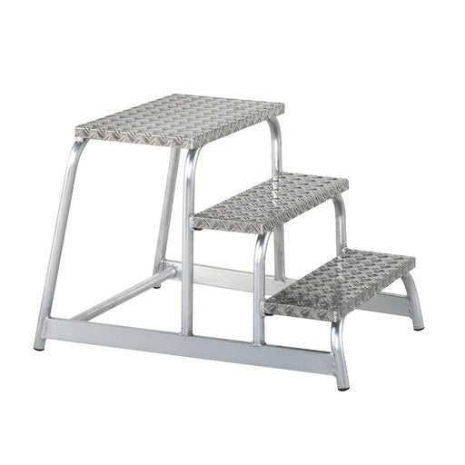 ILLER-LEITER - Stufenleiter Aluminium Maschinentritt 46205 starr, 5 Stufen