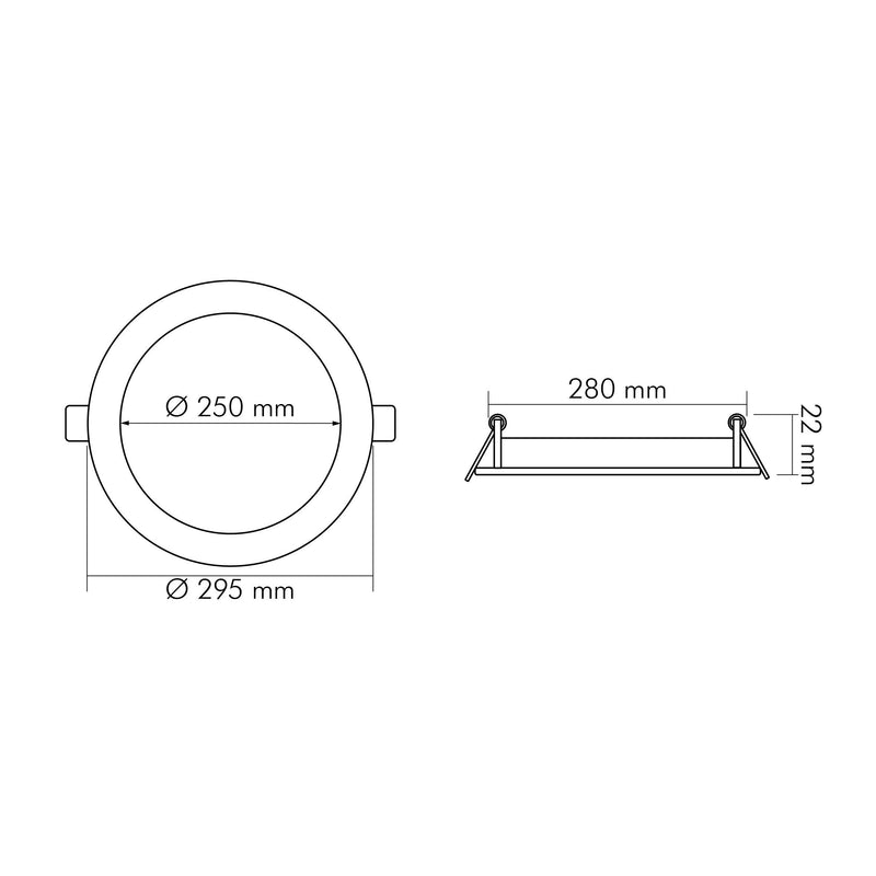 Nobile - Decken-/Wandleuchte LED-Panel Flat 1574081512 830, 350mA, ws