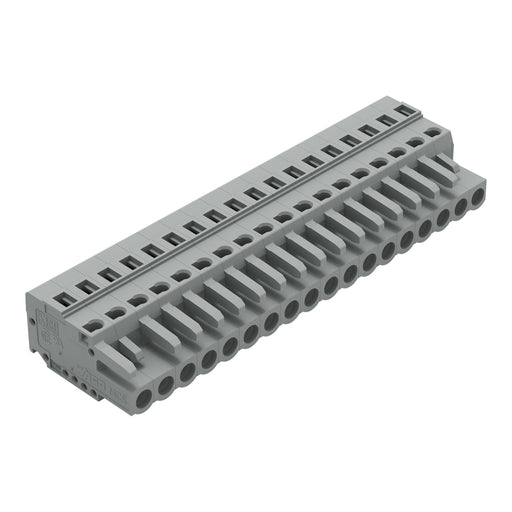 WAGO - Kabelsteckverbinder für Leiterplattensteckverbinder 1-Leiter-Federleiste 231-118/102-000 CAGECLAMP,2,5 mm²,gr − 25 Stück