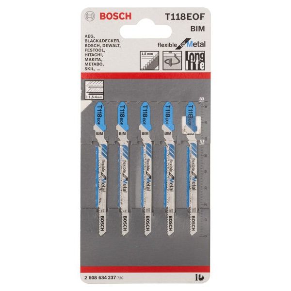 Bosch - Stichsägeblatt PRO Metal curve T118EOF 2608634237 Stichsägeblatt 83 mm