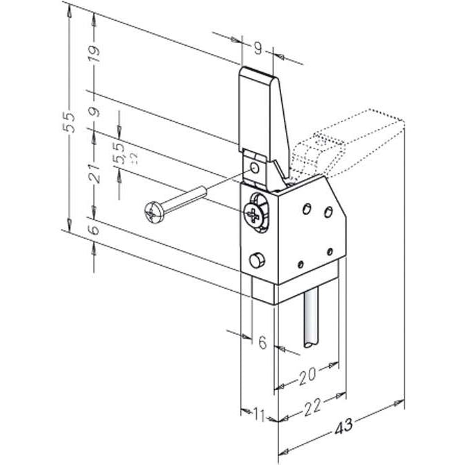 Assa Abloy effeff - Zubehör/Ersatzteile für elektrischen Türöffner Riegelschaltkontakt 878----------00  − 1 Stück
