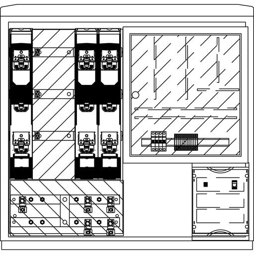 Elsta Mosdorfer - Zähler-Komplettschrank Wandlerschrank Freiluft WS824L.S3.N1211 WS A850-2 S3 L 400A