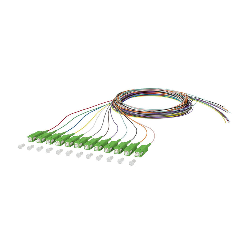 Metz Connect - LWL-Pigtail OpDAT Pigtail SC-APC 150Q1CA0020E OS2 12 Farben − 12 Stück
