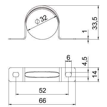 OBO Bettermann - Befestigungsschelle für Kabel/Rohre Befestigungsschelle 605 32 G galv.vz