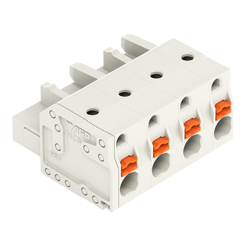 WAGO - Kabelsteckverbinder für Leiterplattensteckverbinder 1-Leiter-Federleiste 2721-204/026-000 Push-inCAGECLAMP,lgr − 50 Stück