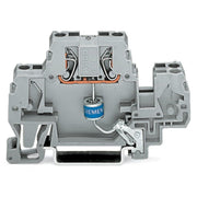 WAGO - Bauelement-Reihenklemme Bauelementklemme 870-523/281-580 mit Gasableiter,grau − 25 Stück