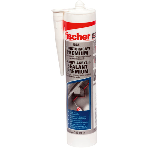Fischer Deutschl - Dichtstoff Strukturacryl 310ml DAS W weiß RAL9003