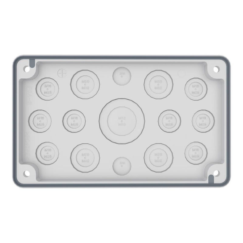 Eaton - Einführungsflansch für Kleingehäuse/Schaltschrank Flanschplatte IP55 F3A-2K-M50/16-1 Isolierstoff − 12 Stück