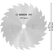 Bosch - Kreissägeblatt PRO Wood cordless 2608837670 Kreissägeblatt 140 x